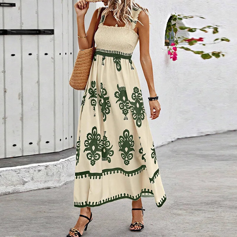 Vestido Longo Praia com Caimento Leve e Solto