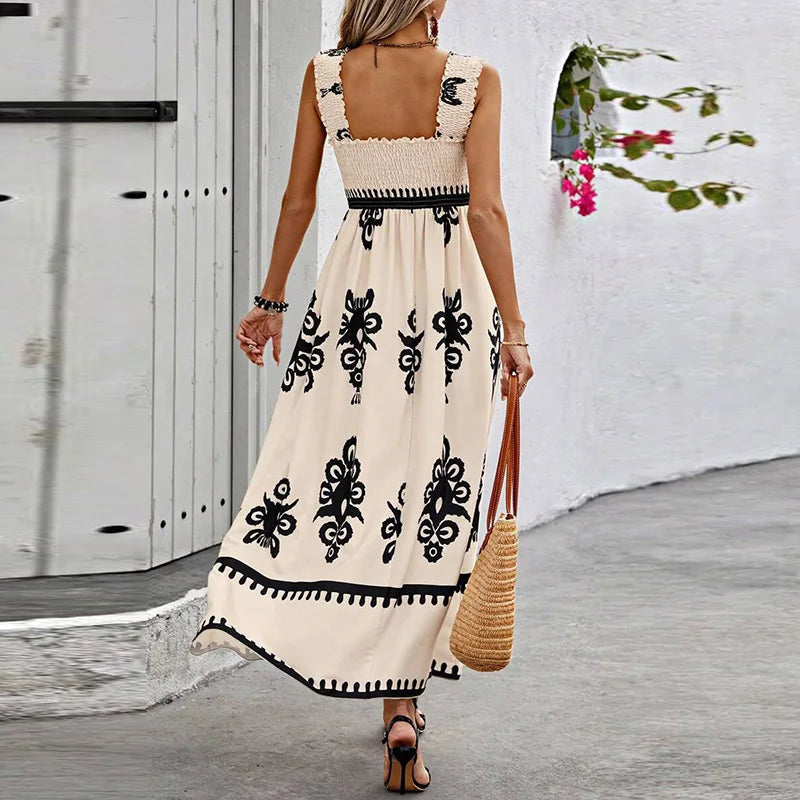 Vestido Longo Praia com Caimento Leve e Solto