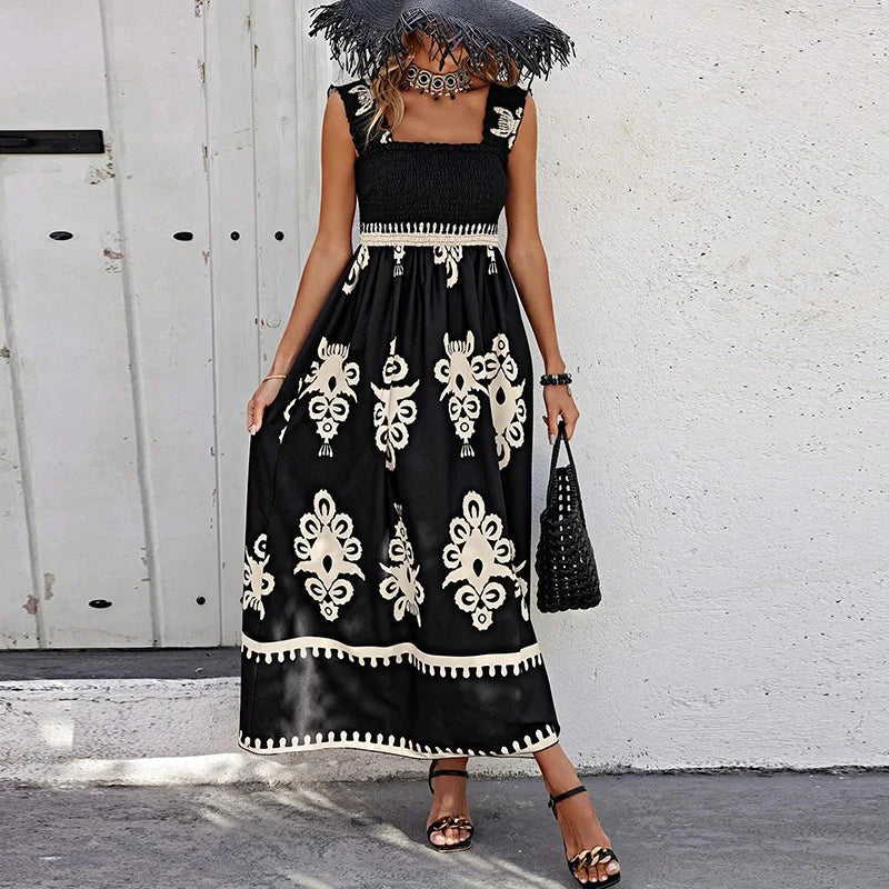 Vestido Longo Praia com Caimento Leve e Solto