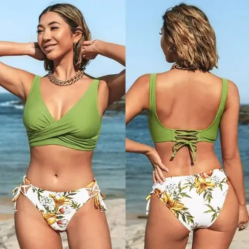 Biquíni Cintura Alta Estampado Chic