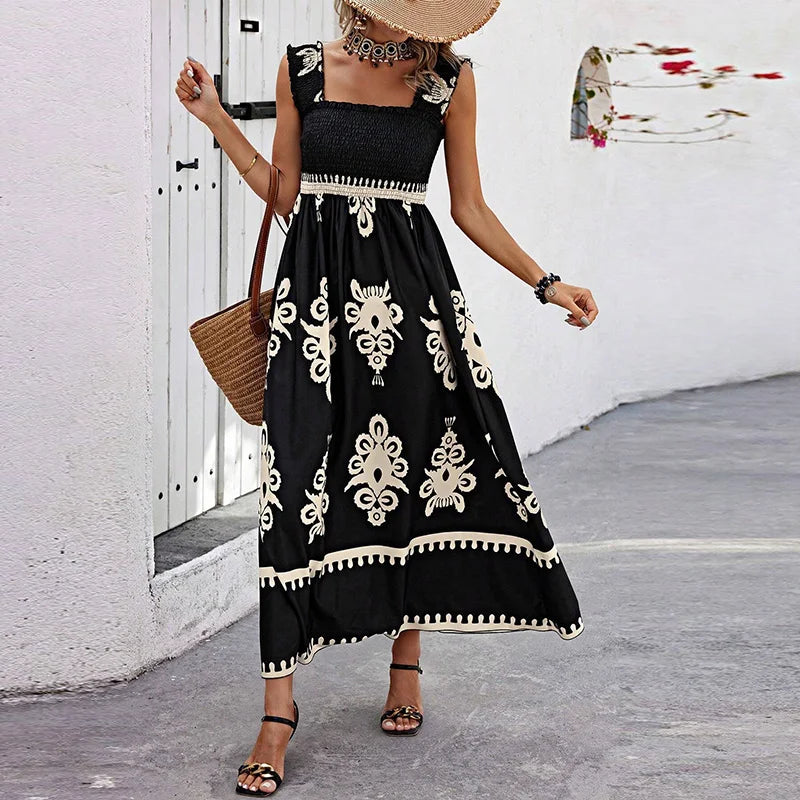 Vestido Longo Praia com Caimento Leve e Solto