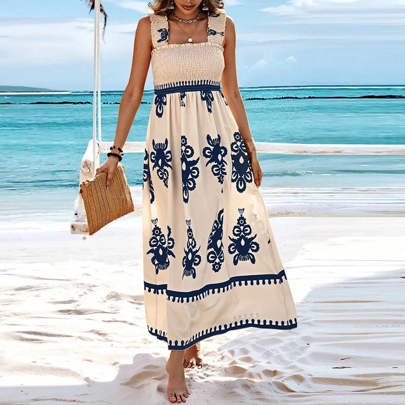 Vestido Longo Praia com Caimento Leve e Solto