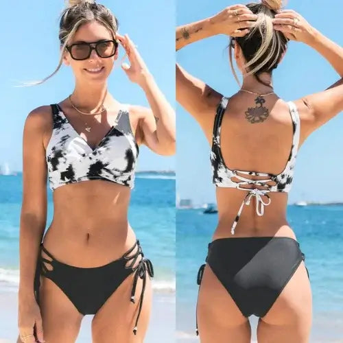 Biquíni Cintura Alta Estampado Chic